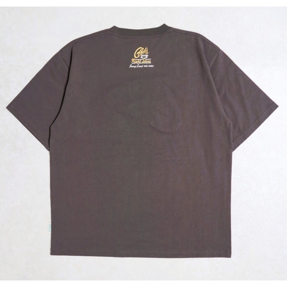 《2025夏季全新現貨正品》日本POWER TO THE PEOPLE-鬼怪咖啡刺繡短袖T恤-男女適用-細節圖4