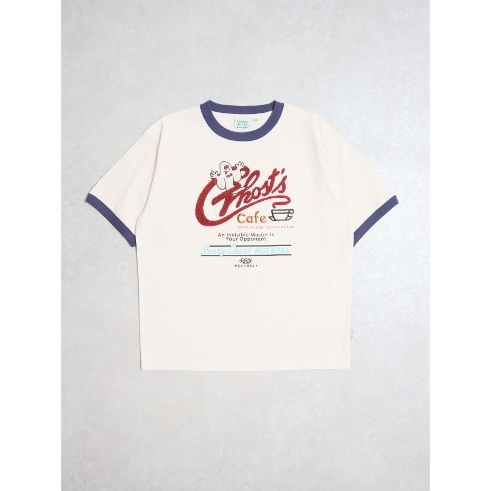 《2025夏季全新現貨正品》日本POWER TO THE PEOPLE-鬼怪咖啡刺繡短袖T恤-男女適用-細節圖11