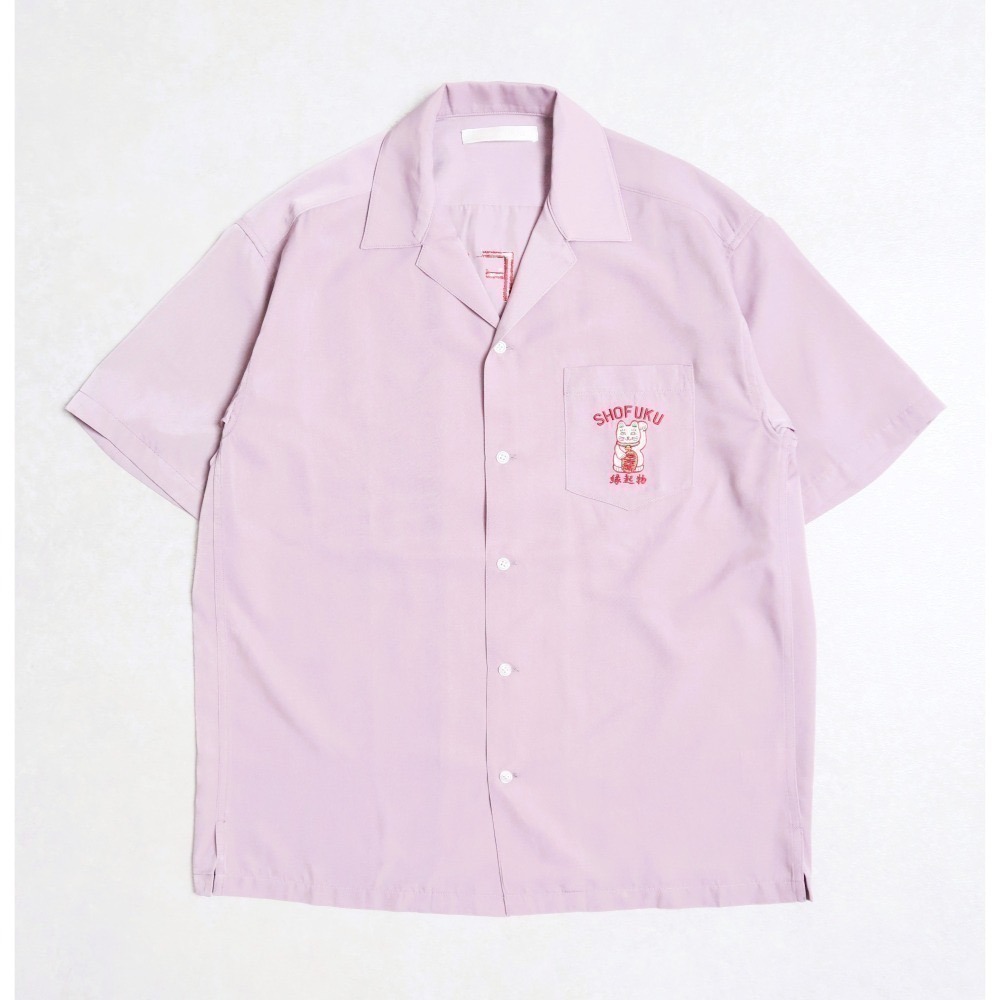 《全新現貨正品》日本POWER TO THE PEOPLE-JAPAN系列-招き猫刺繡開襟襯衫-男女適用-細節圖2