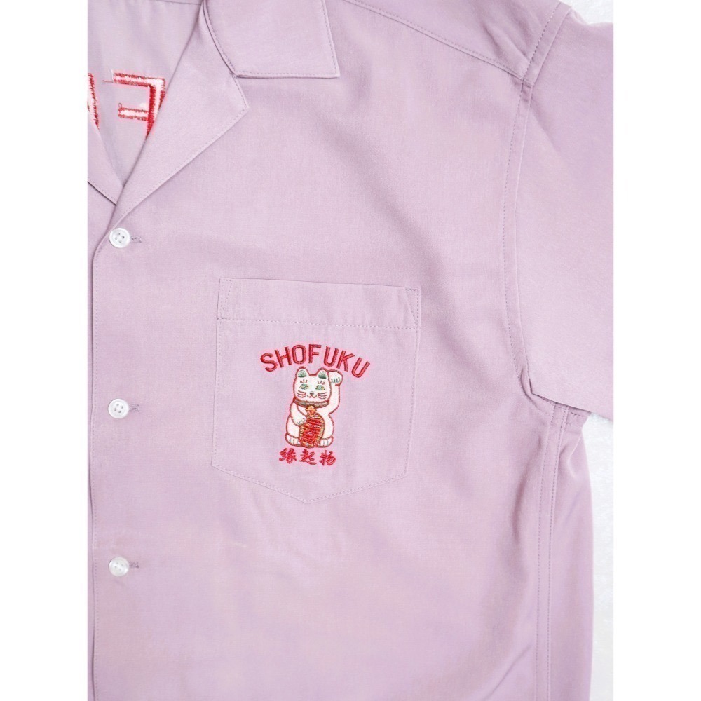 《全新現貨正品》日本POWER TO THE PEOPLE-JAPAN系列-招き猫刺繡開襟襯衫-男女適用-細節圖4