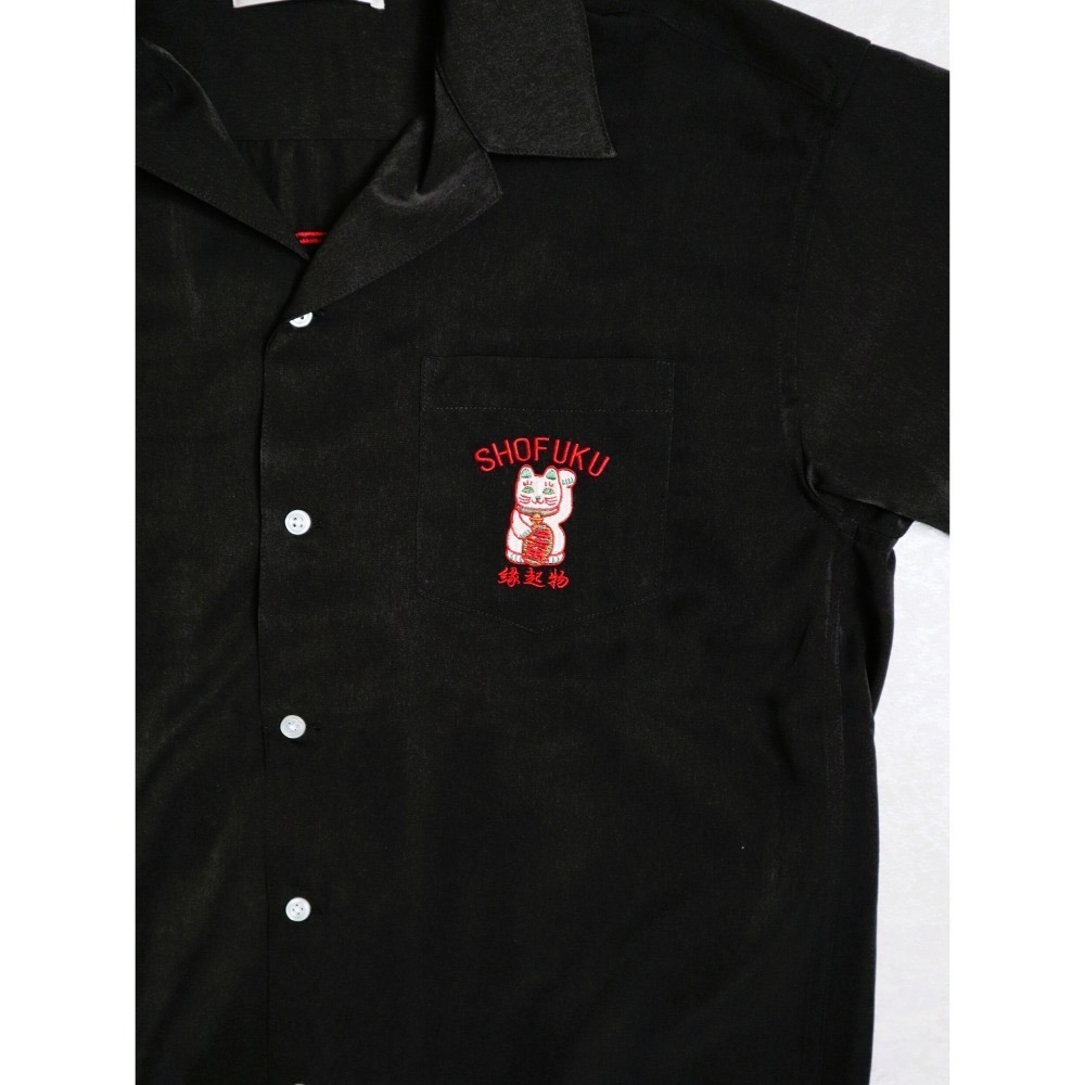 《全新現貨正品》日本POWER TO THE PEOPLE-JAPAN系列-招き猫刺繡開襟襯衫-男女適用-細節圖7