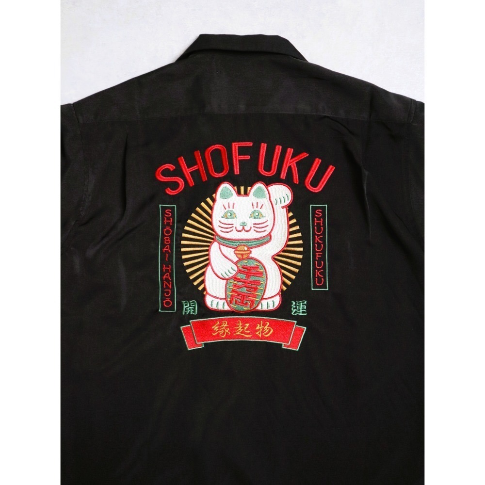 《全新現貨正品》日本POWER TO THE PEOPLE-JAPAN系列-招き猫刺繡開襟襯衫-男女適用-規格圖8