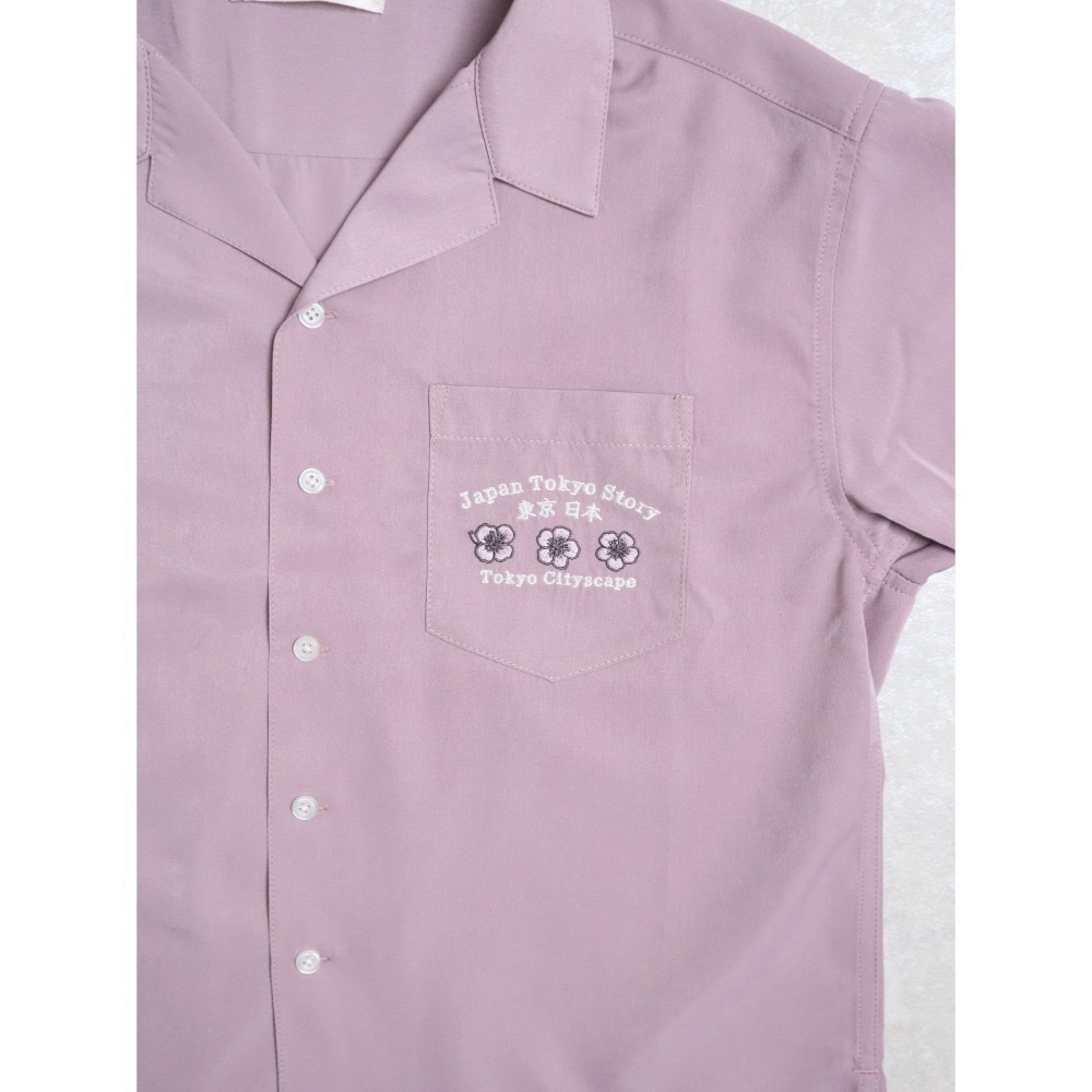 《全新現貨正品》日本POWER TO THE PEOPLE-JAPAN系列-達摩和狐狸面具刺繡開襯衫-男女適用-細節圖4