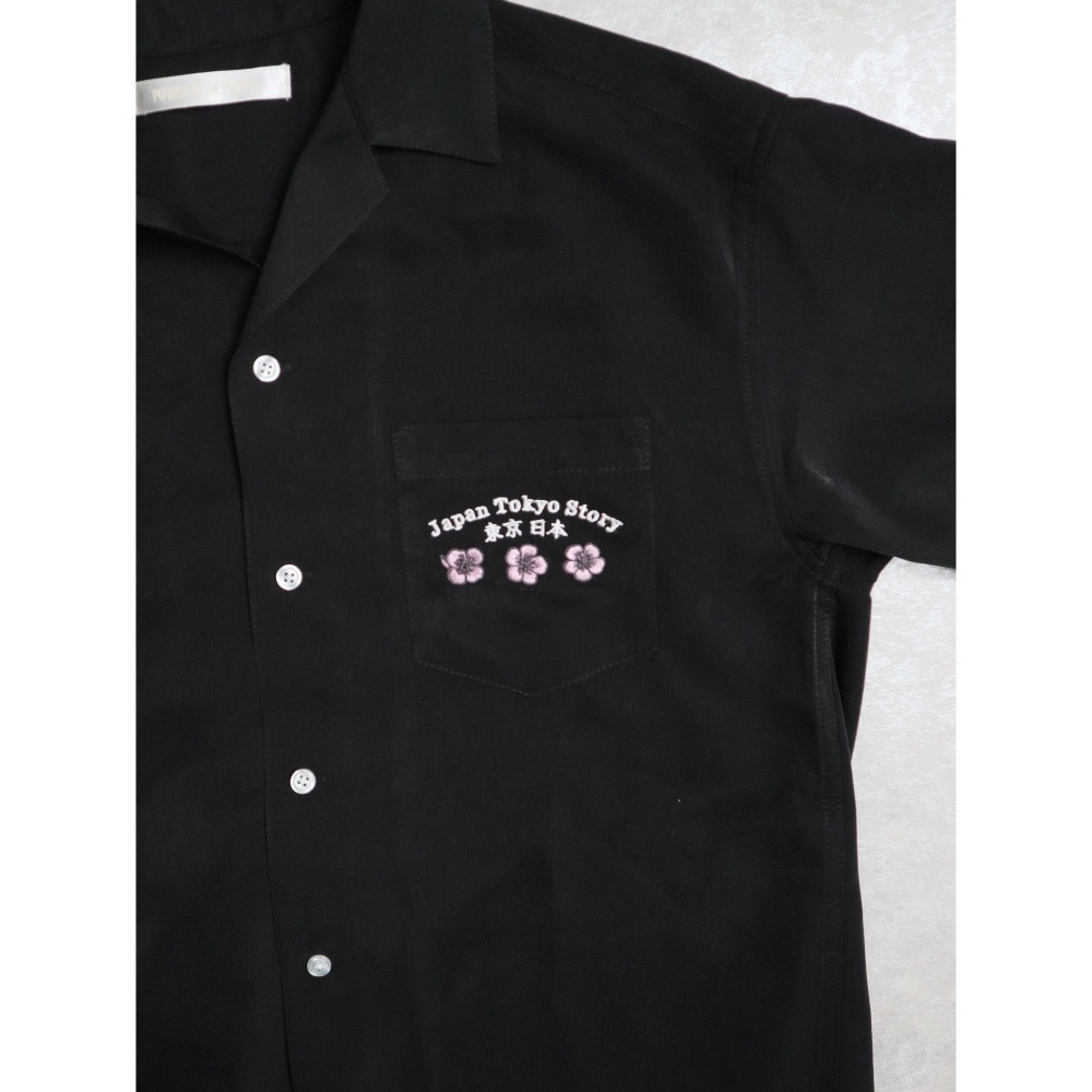 《全新現貨正品》日本POWER TO THE PEOPLE-JAPAN系列-達摩和狐狸面具刺繡開襯衫-男女適用-細節圖6