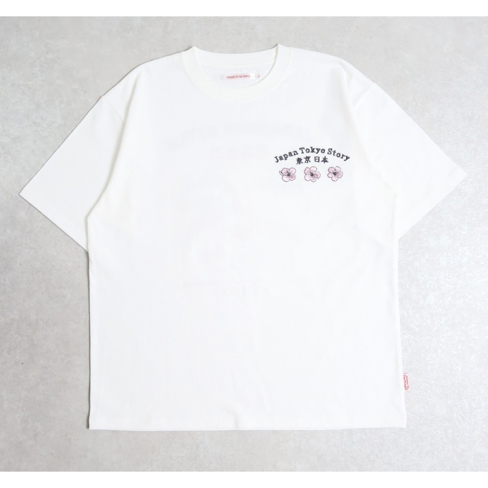 《全新現貨正品》日本POWER TO THE PEOPLE-達摩和狐狸面具刺繡短袖T恤-男女適用-細節圖5