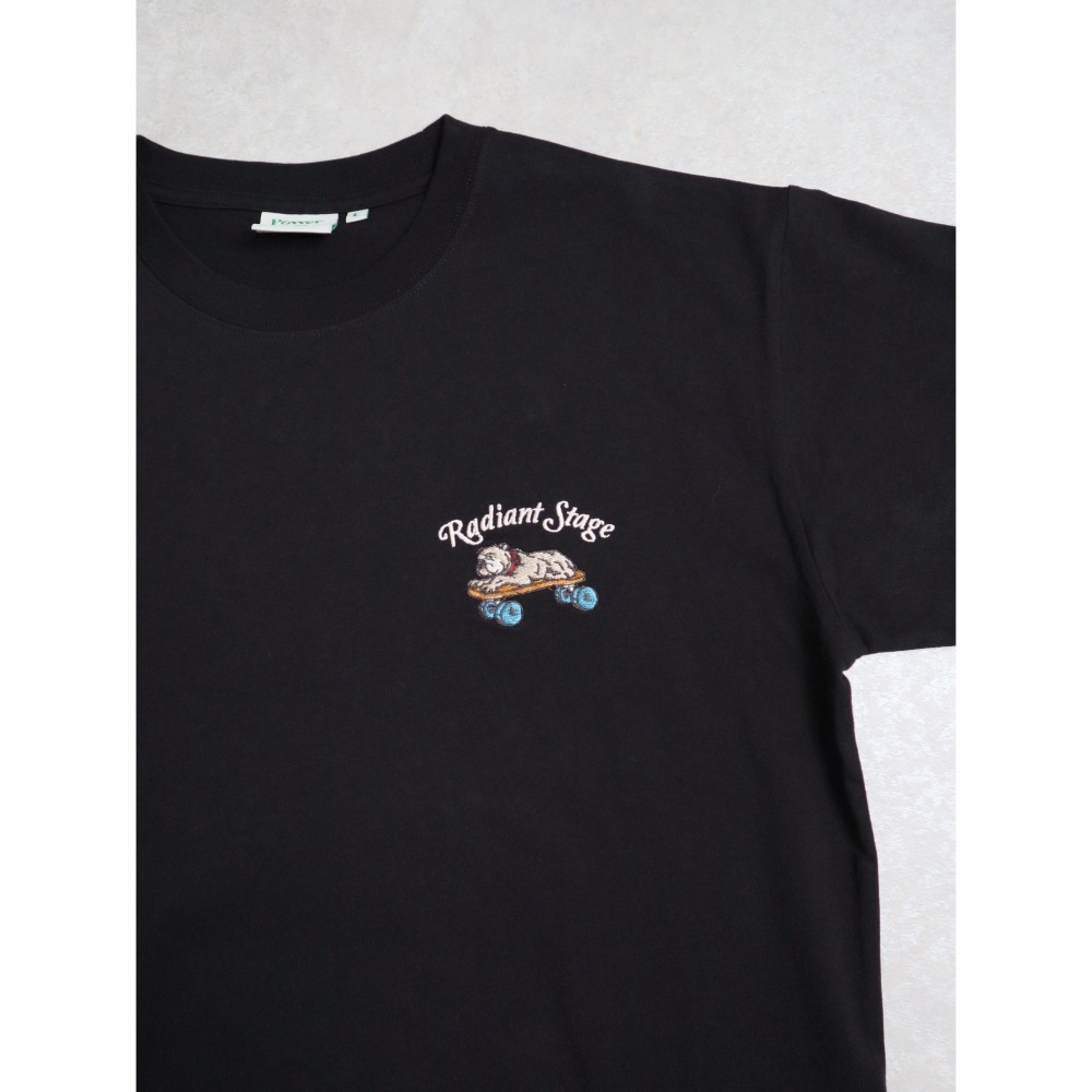 《全新現貨正品》日本POWER TO THE PEOPLE-溜滑板的鬥牛犬刺繡短袖T恤-男女適用-細節圖6