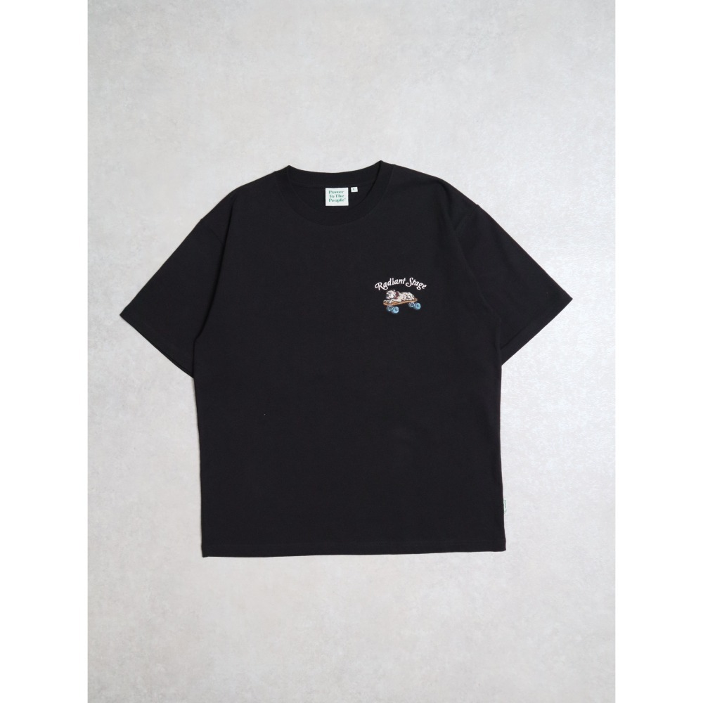 《全新現貨正品》日本POWER TO THE PEOPLE-溜滑板的鬥牛犬刺繡短袖T恤-男女適用-細節圖8