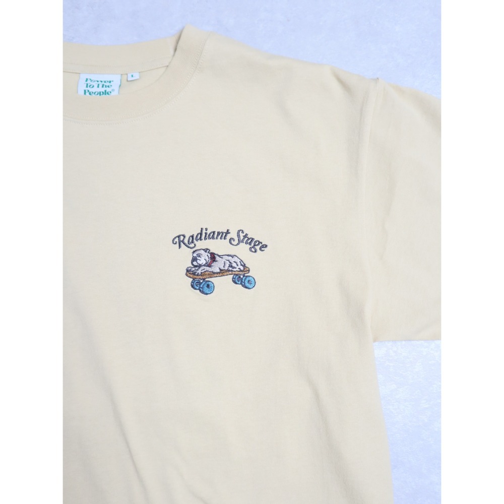 《全新現貨正品》日本POWER TO THE PEOPLE-溜滑板的鬥牛犬刺繡短袖T恤-男女適用-細節圖10