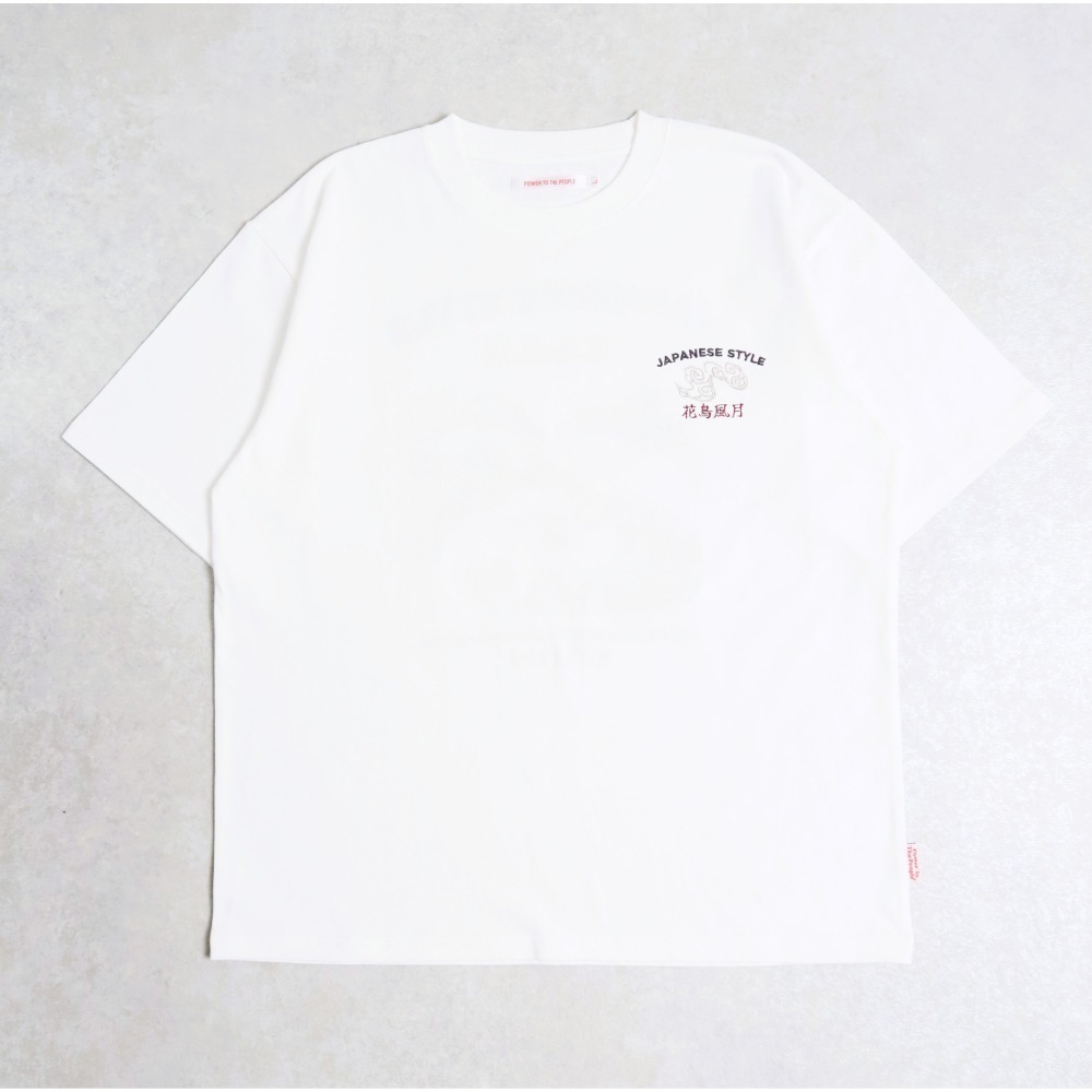 《全新現貨正品》日本POWER TO THE PEOPLE-JAPAN系列-花鳥風月刺繡短袖T恤-男女適用-細節圖2