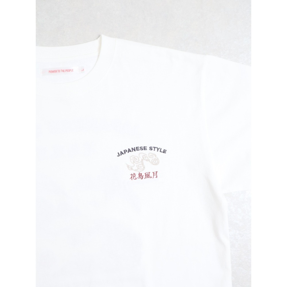 《全新現貨正品》日本POWER TO THE PEOPLE-JAPAN系列-花鳥風月刺繡短袖T恤-男女適用-細節圖4