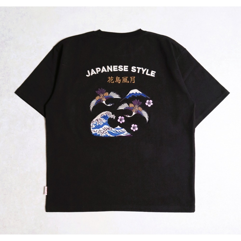 《全新現貨正品》日本POWER TO THE PEOPLE-JAPAN系列-花鳥風月刺繡短袖T恤-男女適用-細節圖7