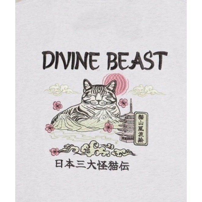 《全新現貨正品》日本POWER TO THE PEOPLE-JAPAN系列-日本怪貓傳刺繡短袖T恤-男女適用-規格圖6