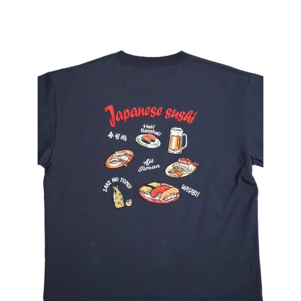 日本POWER TO THE PEOPLE-JAPAN系列-壽司處刺繡T-男女中性版型-細節圖5