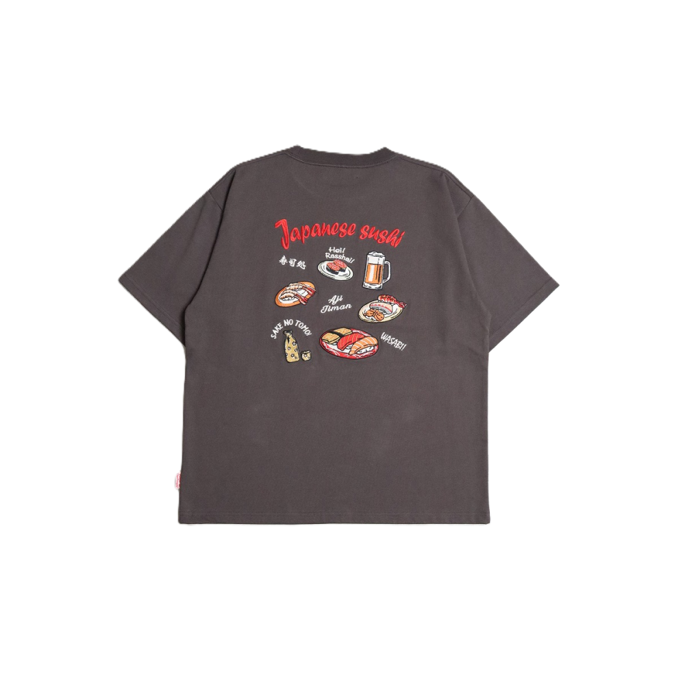 日本POWER TO THE PEOPLE-JAPAN系列-壽司處刺繡T-男女中性版型-細節圖3