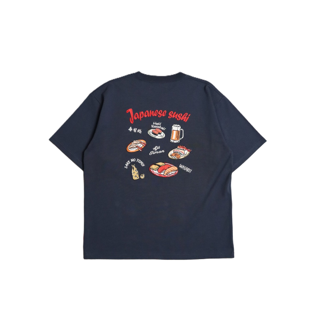 日本POWER TO THE PEOPLE-JAPAN系列-壽司處刺繡T-男女中性版型-細節圖7
