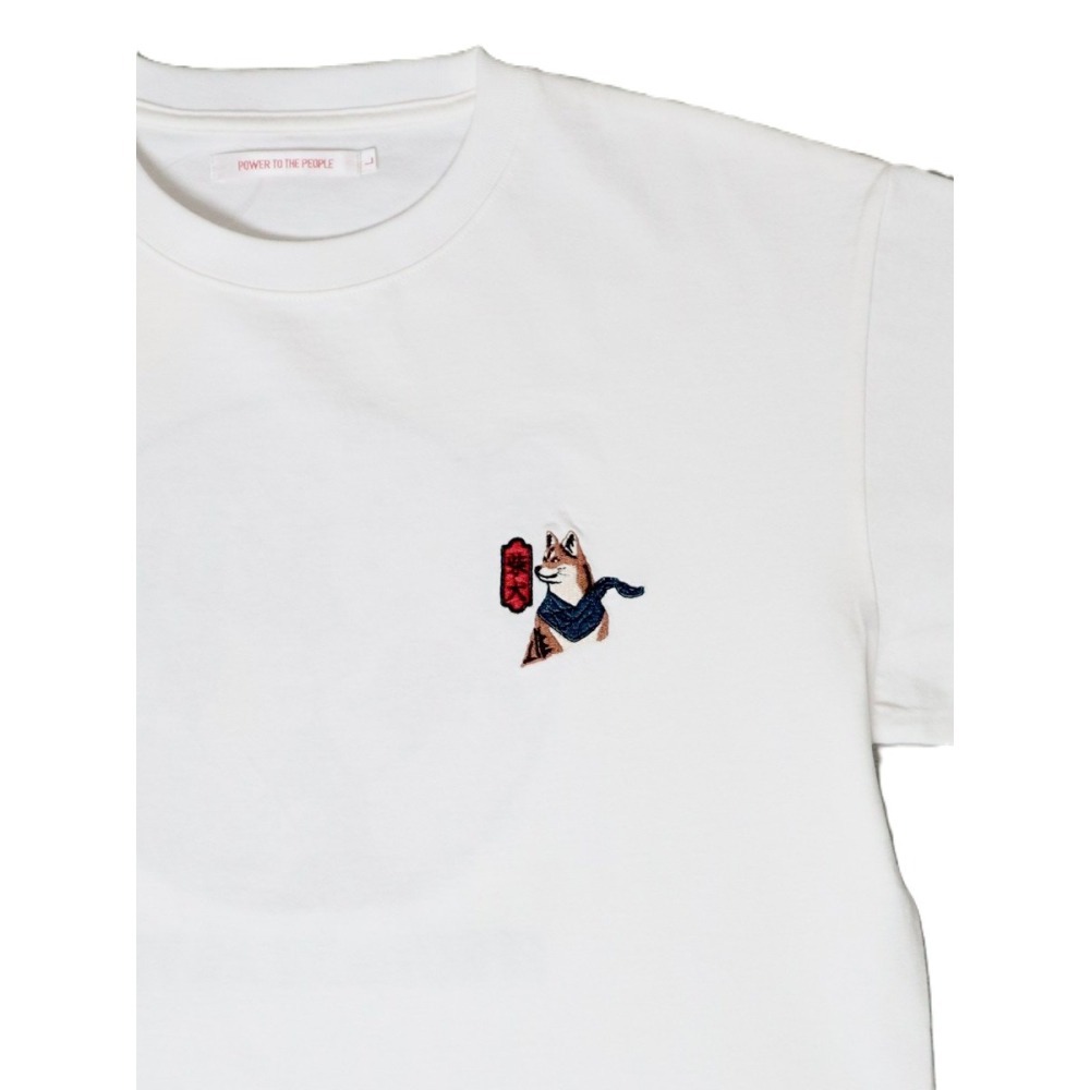 《全新現貨正品》日本POWER TO THE PEOPLE-JAPAN系列-浮世繪柴犬刺繡短袖T恤-男女適用-細節圖4