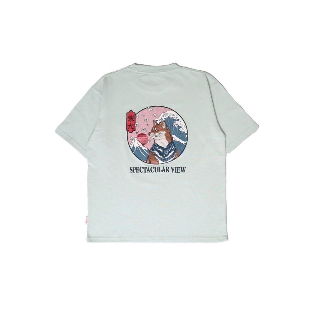 《全新現貨正品》日本POWER TO THE PEOPLE-JAPAN系列-浮世繪柴犬刺繡短袖T恤-男女適用-細節圖7