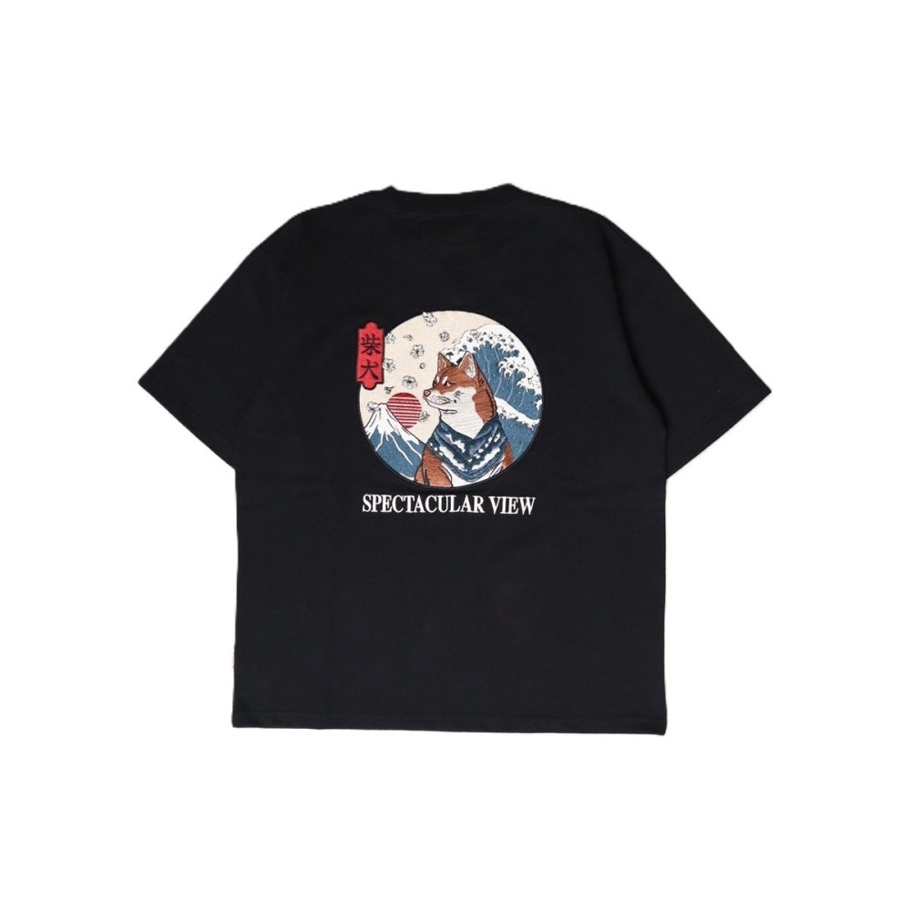 《全新現貨正品》日本POWER TO THE PEOPLE-JAPAN系列-浮世繪柴犬刺繡短袖T恤-男女適用-細節圖10