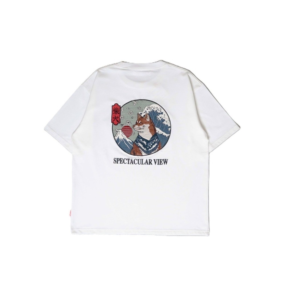 《全新現貨正品》日本POWER TO THE PEOPLE-JAPAN系列-浮世繪柴犬刺繡短袖T恤-男女適用-細節圖2
