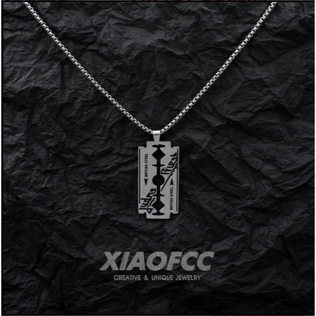 鈦鋼不掉色雙圓環項鏈男女潮街頭嘻哈戒指吊墜百搭簡約配飾毛衣鏈-細節圖9