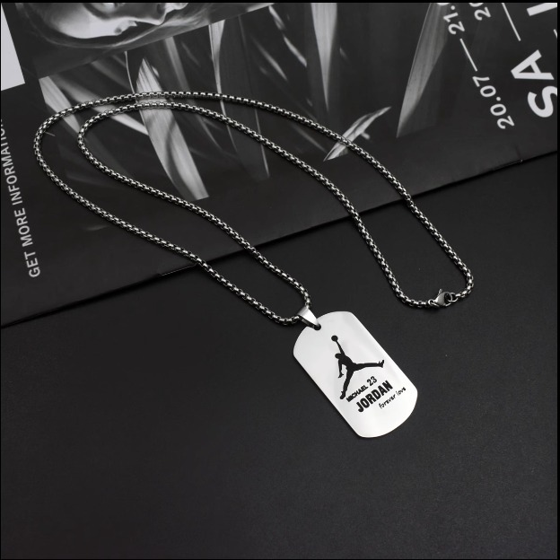 鈦鋼不掉色雙圓環項鏈男女潮街頭嘻哈戒指吊墜百搭簡約配飾毛衣鏈-細節圖10