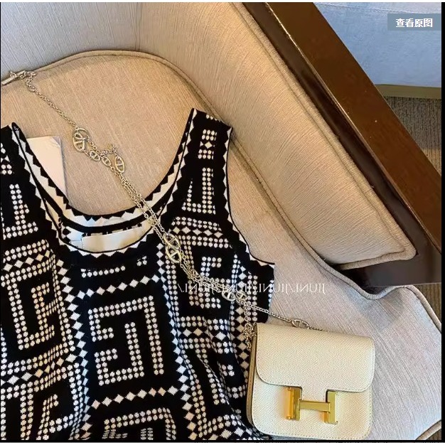 奢侈一線品牌特價清倉撿漏夏季高級感復古小眾黑色針織吊帶背心女-細節圖2