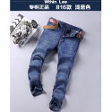 牛仔褲男士潮牌夏季薄款直筒修身韓版潮流休閒彈力長褲子-規格圖3