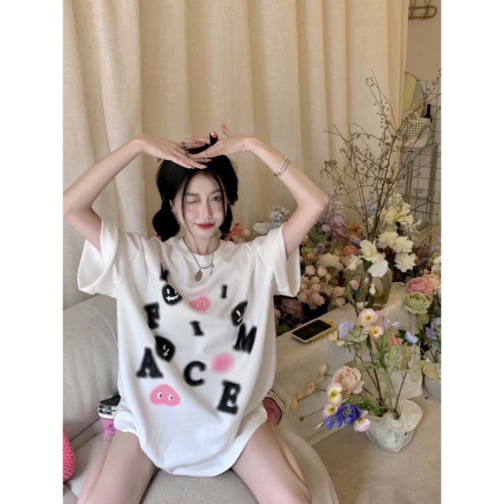 韓版寬松字母設計感-細節圖2