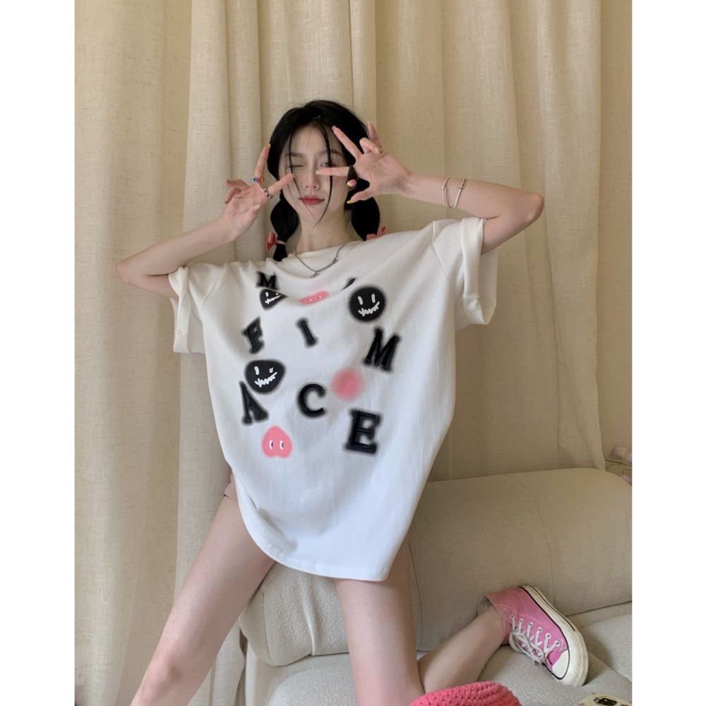 韓版寬松字母設計感-細節圖3