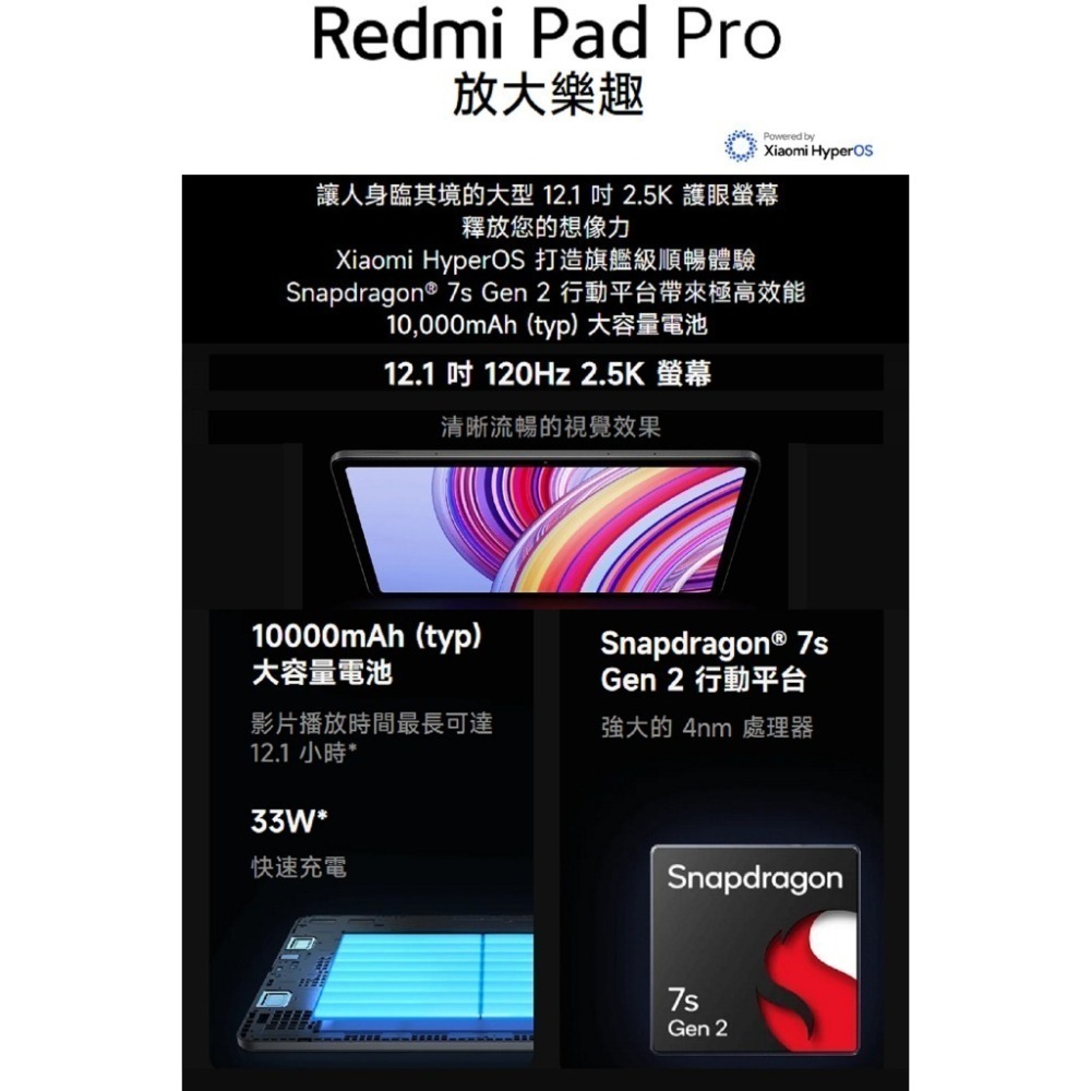 Redmi Pad Pro 8GB+256GB wifi-細節圖2