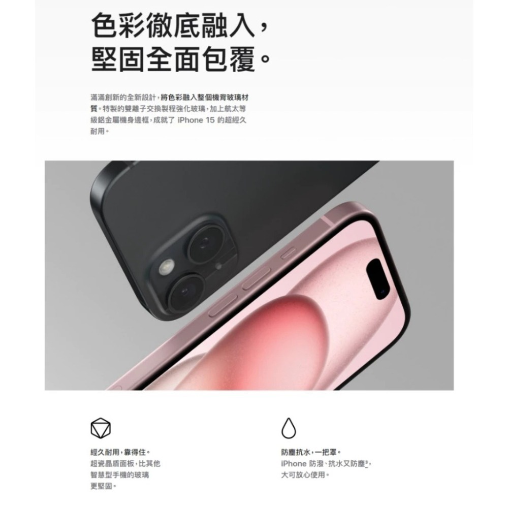 Apple iPhone 15 128GB 台灣原廠公司貨-細節圖2