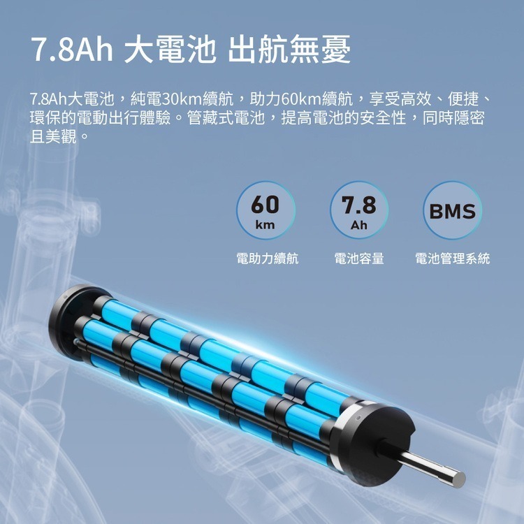 Baicycle U8 PRO 電動自行車 (折疊電動腳踏車)-細節圖7