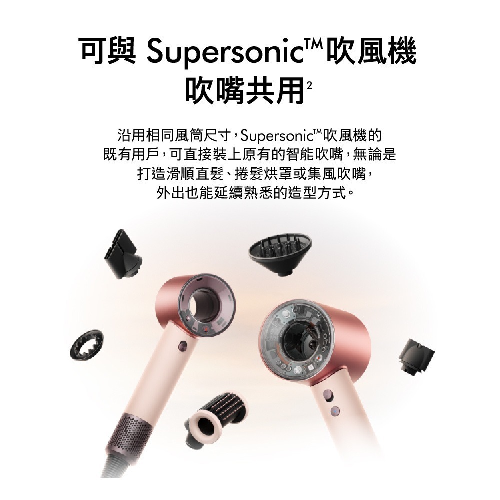 Dyson 戴森HD19 SupersonicTM Travel 隨行吹風機 (粉霧玫瑰)-細節圖3