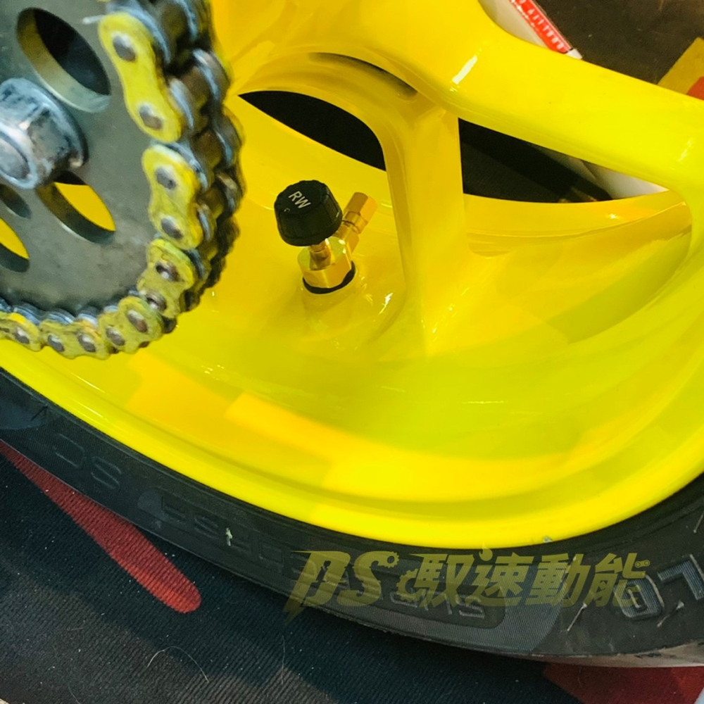 DS馭速動能-SUPERCAM獵豹 全鋁合金 CNC 超質感 Y型雙頭氣嘴 紅色/黑色/黃色/鈦色-細節圖4