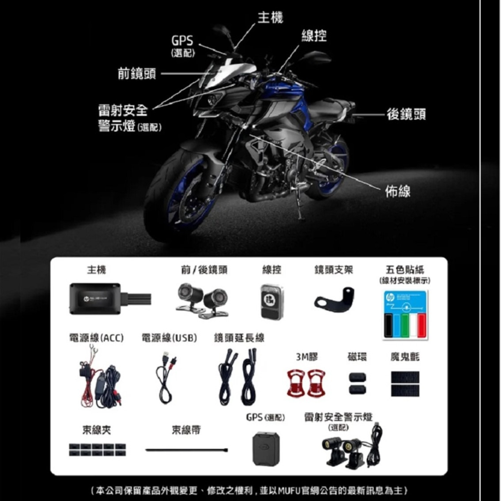 DS馭速動能-HP 惠普 Moto Cam m650 機車行車紀錄器 雙鏡頭 贈64G記憶卡-細節圖4