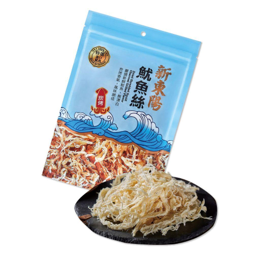 炭烤風味魷魚絲【新東陽】：80g/袋