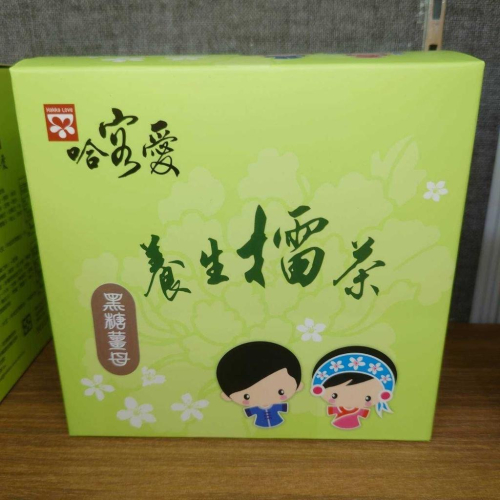 養生高纖擂茶-黑糖薑母風味(奶素)【哈客愛】：38gX10入/盒