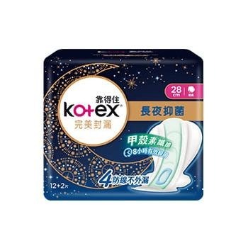 ◆現貨 附發票◆ Kotex  靠得住 完美封漏 夜用 棉柔 衛生棉 全包覆尾翼 3D鎖水層 銅版購-細節圖2