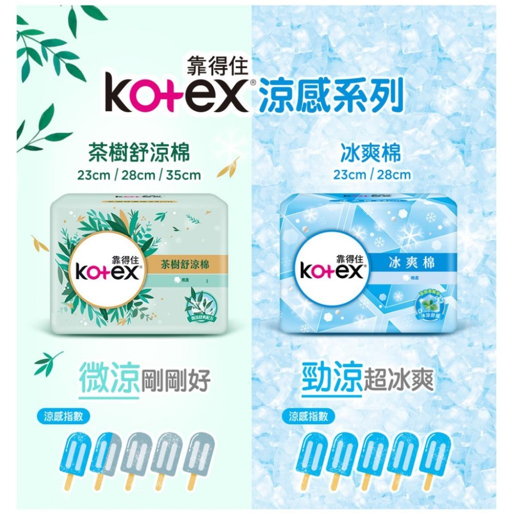 ◆現貨 附發票◆ Kotex 靠得住 茶樹舒涼棉 日用 夜用 護墊 衛生棉 日用 夜用銅 銅版購-細節圖8