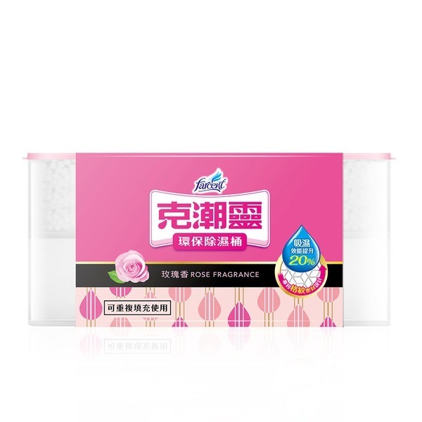 ◆現貨 附發票◆ 花仙子 Farcent 克潮靈 環保 除濕桶 (方盒 )-玫瑰香 350g 銅版購-細節圖2