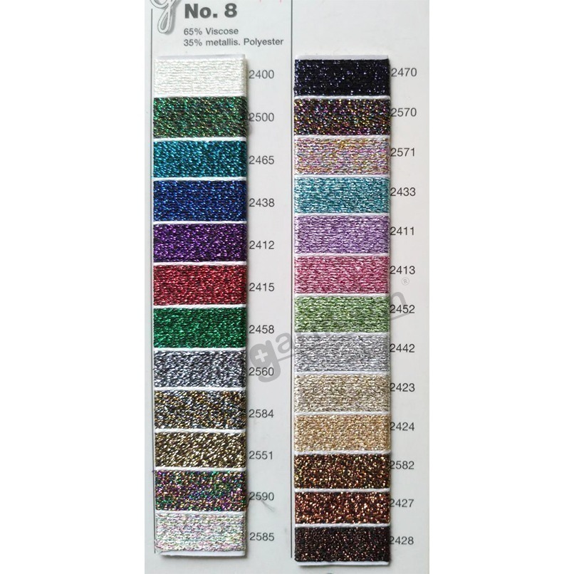 Glamour No.8金蔥裝飾拷克線-100m(蘭花紫) Art.MADEIRA-9804-2411-細節圖2