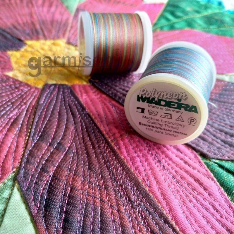 Polyneon No.40 星光繡線-400m(深土耳其藍) 9845-1975★花盤刺繡、free motion壓線-細節圖2