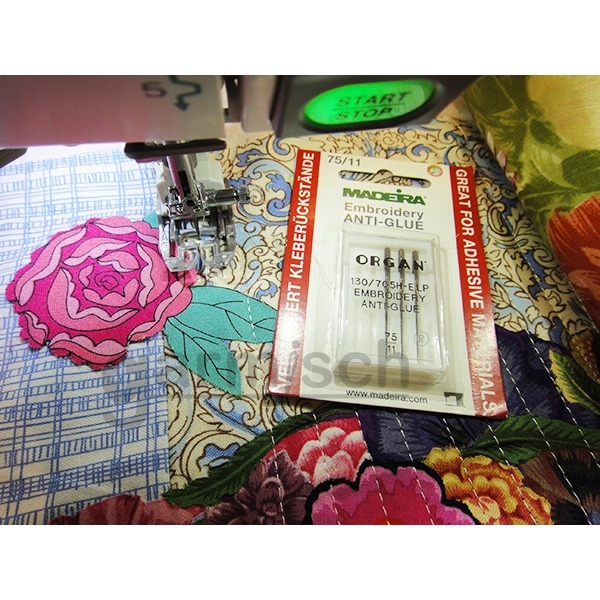 防沾黏刺繡針75#11(5入裝) Madeira-9456 ★家用車針★車縫★刺繡★多層次拼貼壓線★鐵氟龍塗層★拼布-細節圖2