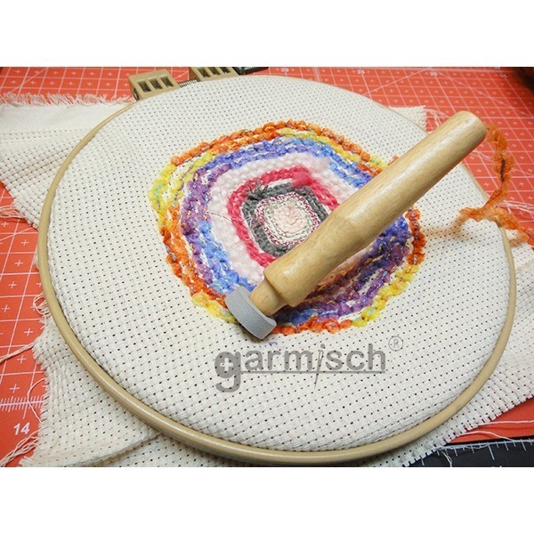 garmisch 毛線刺繡布-純棉硬挺-60x150cm Fabric-12CT★毛線俄羅斯刺繡★戳戳繡★十字繡布-細節圖2