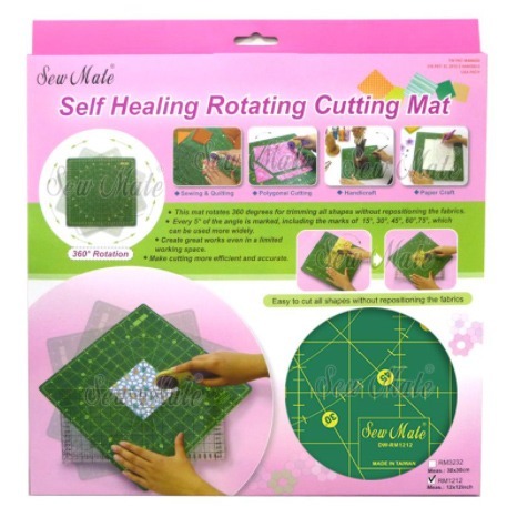 Sew Mate 旋轉切割墊-12＂x12＂(英制印刷) RM1212★Rotate Cutting Mat★自動癒合-細節圖2