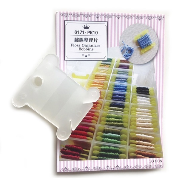 繡線整理片-10裝(透明色) 6171-PK10 ★Floss Organizer ★捲線片★刺繡★緞帶收納-細節圖5