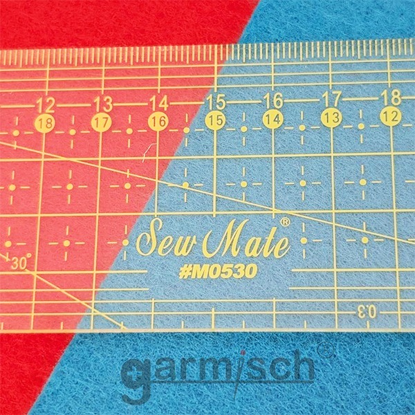 Sew Mate 拼布製圖切割尺-5x30cm(黃色) M0530-YW ★定規尺★Patchwork Ruler-細節圖2