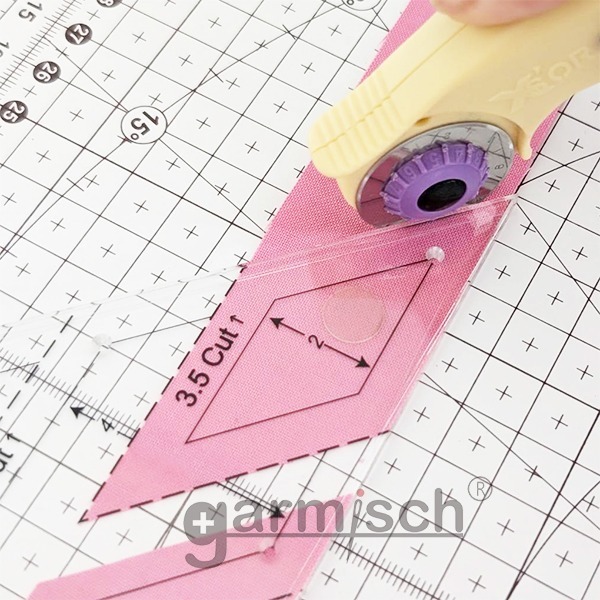 Sew Mate 45度拼布鑽石尺(2-10cm) MD4510 ★造型尺★製圖切割尺★檸檬星★八角星-細節圖4