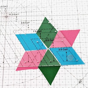 Sew Mate 60度拼布鑽石尺(2-12cm) MD6012 ★六角星★製圖切割尺★造型尺★拼布★Diamond-細節圖6