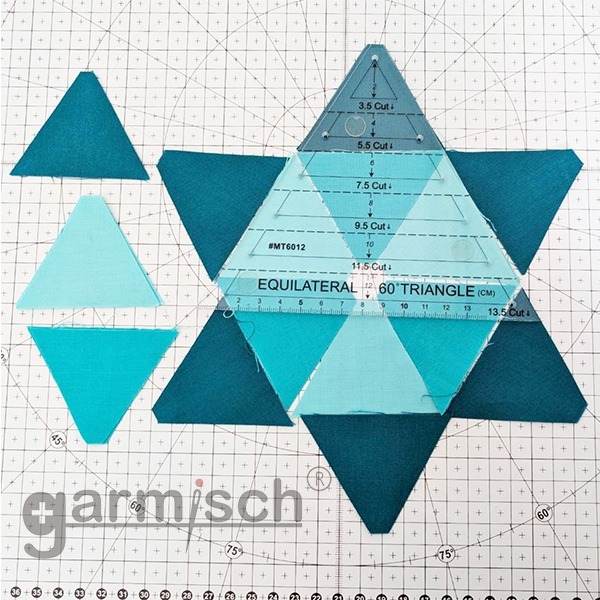 Sew Mate 60度三角拼布尺(2-12cm) MT6012 ★造型尺★製圖切割尺★六角星★Quilting-細節圖3